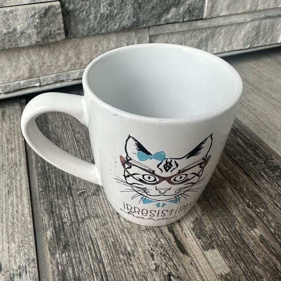 Irresistibly Charming Cat with Glasses  Cat Kitty Tea Coffee Ceramic Mug - Picture 3 of 6